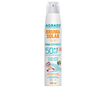 Protector solar para niños con pieles sensibles y con FPS 50+ (muy alto) AGRADO Kids 200 ml.