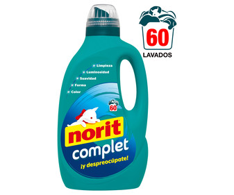 Detergente líquido para lavadora NORIT COMPLET 60 lav. 3 l.