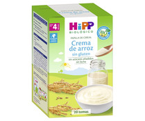 Papilla de crema de arroz a partir de 4 meses HIPP Biológico 20 tomas.