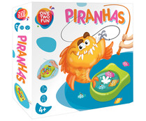 Juego de mesa infantil de coordinación Pesca la piraña, de 2 a 3 jugadores ONE TWO FUN ALCAMPO.