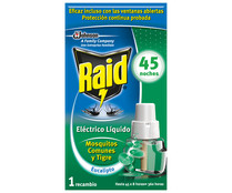 Recambio insecticida eléctrico líquido, eucalipto RAID 27 ml.