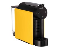 Cafetera de cápsulas automática DELTA Q Mini Qool amarilla, multibebidas, depósito cápsulas.