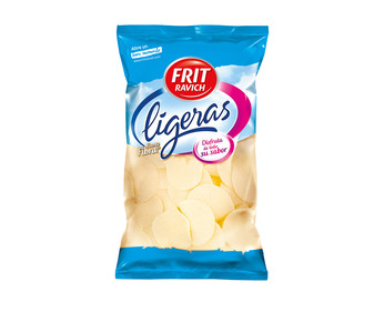 Patatas fritas ligeras con un 40% menos de aceite FRIT RAVICH bolsa de 115 g. Patatas fritas ligeras con un 40% menos de aceite FRIT RAVICH bolsa de 115 g.