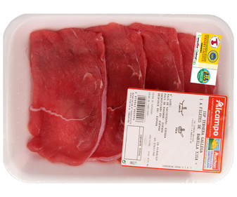 Filetes 1ª A de ternera con IGP Ternera Gallega, ideales para plancha o freir ALCAMPO PRODUCCIÓN CONTROLADA Filetes 1ª A de ternera con IGP Ternera Gallega, ideales para plancha o freir ALCAMPO PRODUCCIÓN CONTROLADA