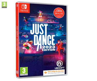 Just Dance 2023 Edition, código de descarga para Nintendo Switch. Género: baile, musical. PEGI: +3. Just Dance 2023 Edition, código de descarga para Nintendo Switch. Género: baile, musical. PEGI: +3.