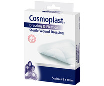 Apósitos grandes (8 x 10 cm) estériles y autoadhesivos COSMOPLAST 5 uds