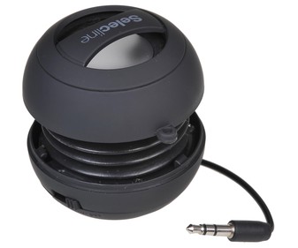Mini altavoz SELECLINE 851051, por batería y conector Jack 3,5mm. Mini altavoz SELECLINE 851051, por batería y conector Jack 3,5mm.