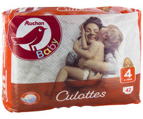 Pañales de aprendizaje talla 4, para niñ@ de 8 a 15 kilos ALCAMPO BABY 42 uds.