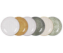Fuente redonda de porcelana con diseño estampado estilo japonés 20cm., varios modelos, LA MEDITERRÁNEA.