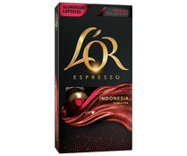 Café espresso Indonesia en cápsula compatibles con nespresso  L´OR ESPRESSO 10 uds 52 g.