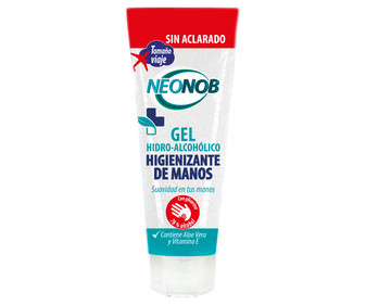 Gel hidro-alcoholico sin aclarado con acción higienizante de manos NEONOB 75 ml. Gel hidro-alcoholico sin aclarado con acción higienizante de manos NEONOB 75 ml.