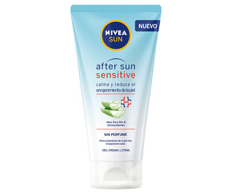 Aftersun con aloe vera bio y antioxidantes y acción calmante NIVEA Sun Sensitive 175 ml. Aftersun con aloe vera bio y antioxidantes y acción calmante NIVEA Sun Sensitive 175 ml.