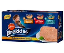Comida para gatos húmeda surtido BREKKIES pack 6 uds. 100 g.