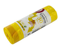 Bolsas de basura amarilla con autocierre capacidad 30 litros 55 x 60 cm.  PRODUCTO ALCAMPO 30 uds.