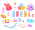 Bolsa con 25 accesorios para cuidado de muñecos bebé, ONE TWO FUN ALCAMPO.