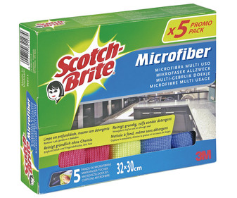 Bayetas de microfibra 32 x 30 cm SCOTCH BRITE 5 uds. Bayetas de microfibra 32 x 30 cm SCOTCH BRITE 5 uds.