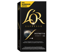 Café Ristretto I 11 en cápsulas compatibles con Nespresso L'OR ESPRESSO 10 uds. 52 g.