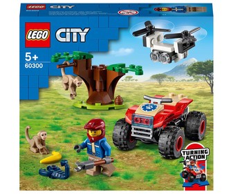 Rescate de la Fauna Salvaje: Quad con 74 piezas, LEGO CITY 60300.