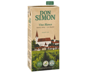 Vino blanco de mesa DON SIMON brik 1 l. Vino blanco de mesa DON SIMON brik 1 l.