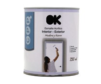 Esmalte satinado blanco, OK, 750ml.
