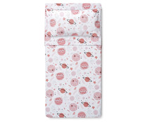 Tríptico para cuna, color rosa, INTERBABY Space.