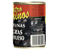 Aceitunas negras enteras (con hueso) CUATRO CAMINOS 150 g.