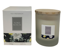 Vaso vela cristal 150 gramos 7,2x7,2x9,5cm, AROMATICALIA.