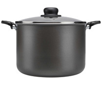 Olla de aluminio con tapa de vidrio e nterior antiadherente 24 cm. Vitro ESSENTIAL.