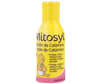 Loción de calamina que protege, calma y refresca la piel sensible o irritada del bebé MITOSYL 75 ml. Loción de calamina que protege, calma y refresca la piel sensible o irritada del bebé MITOSYL 75 ml.