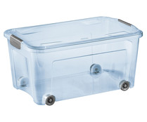 Caja de ordenación azúl con gris, capacidad de 43 litros, con ruedas, ACTUEL Caja de ordenación azúl con gris, capacidad de 43 litros, con ruedas, ACTUEL