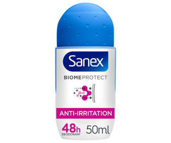 Desodorante roll on para mujer con protección antitranspirante hasta 48h y anti-irritación SANEX Biomeprotect dermo 50 ml Desodorante roll on para mujer con protección antitranspirante hasta 48h y anti-irritación SANEX Biomeprotect dermo 50 ml