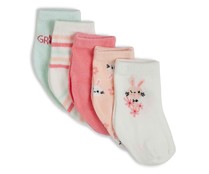 Lote de 5 pares de calcetines para bebé IN EXTENSO, talla 24/26.