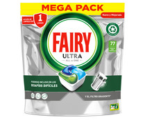 Detergente para lavavajillas a máquina FAIRY Ultra 77 lavados, 1.147 Kg.