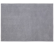 Alfombra de baño tejido nudo 100% microfibra color blanco, 1150g/m², ACTUEL.