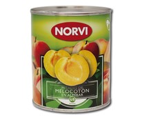 Mitades de melocotón en almíbar NORVI 425 g.