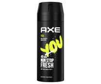 Desodorante en spray para hombe con fragancia a Vetiver y ámbar AXE You 150 ml.