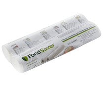 Pack de 2 rollos extensibles de envasado al vacío FOODSAVER FSR2802, 28 cm de ancho x 5,5 metros de longitud.