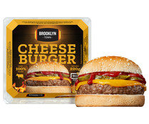 Hamburguesa (100% carne de vacuno) con queso, lista para calentar y comer BROOKLYN TOWN 220 g.