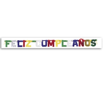 Cartel articulado Feliz cumpleaños PARTY. Cartel articulado Feliz cumpleaños PARTY.