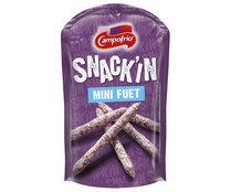 Mini fuet, ideal para tomar como snack CAMPOFRÍO Snack´in 50 g.