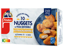 Nuggets de pescado procedente de pesca sostenible (MSC) con empanado extracrujiente FINDUS 10 uds.