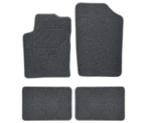 Juego de 4 alfombrillas universales de moqueta en color negro para SEAT, PRODUCTO ALCAMPO.