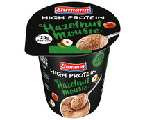 Mousse con sabor a avellana y alto contenido en proteinas EHRMANN Hig protein 200 g.