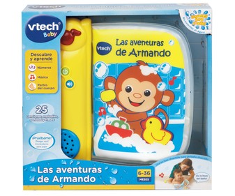 Libro interactivo multiactividad para baño Las aventuras de Armando con canciones, frases y sonidos V-TECH 1 unidad. Libro interactivo multiactividad para baño Las aventuras de Armando con canciones, frases y sonidos V-TECH 1 unidad.
