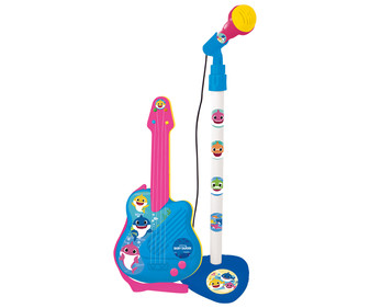 Micrófono de pie mas guitarra BABY SHARK. Micrófono de pie mas guitarra BABY SHARK.