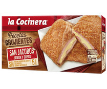 San Jacobos tradicionales (jamón y queso empanados) LA COCINERA Recetas crujientes 5 uds.