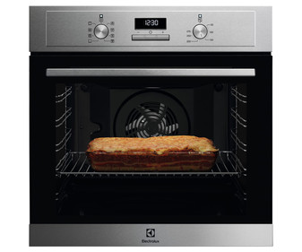 Horno multifunción ELECTROLUX EOH3H54X inox, AquaClean, capacidad: 72L, A: 59,4cm, H: 59,4cm, F: 56,9cm.