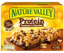 Barritas de cereales cacahuete y chocolate PROTEIN NATURE VALLEY 4x40 g.