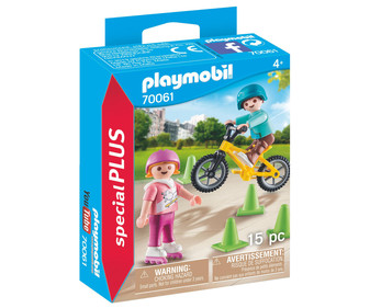 Set De Juego con 15 piezas niños bici y patines special plus playmobil 70061. 70061 4 8