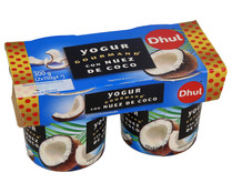 Yogur con nuez de coco DHUL Gourmand 2 x 150 g.